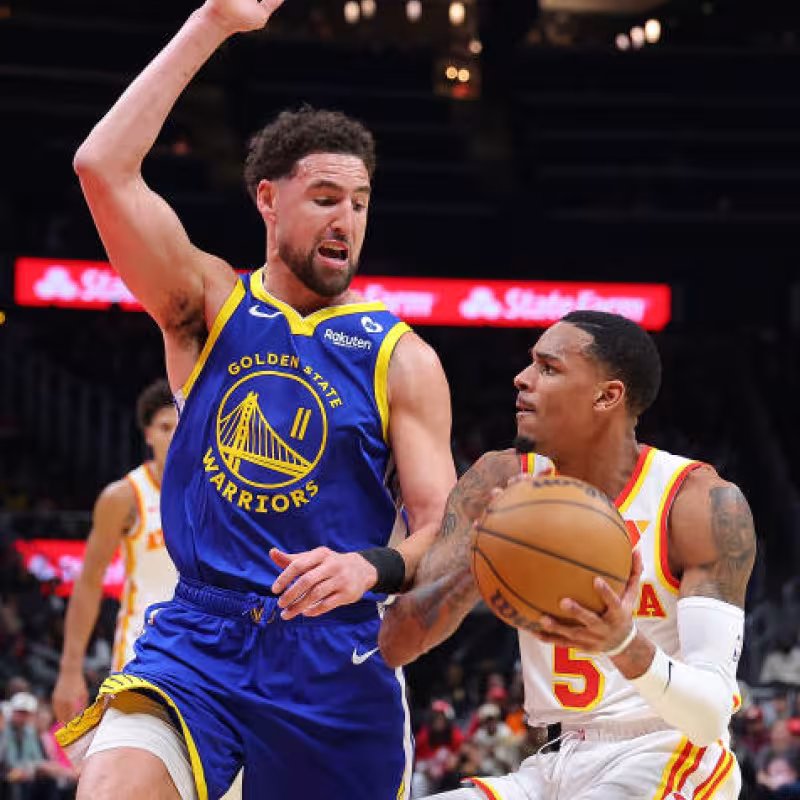Klay Thompson and Dejounte Murray, NBA rumors. Photo: gettyimages
