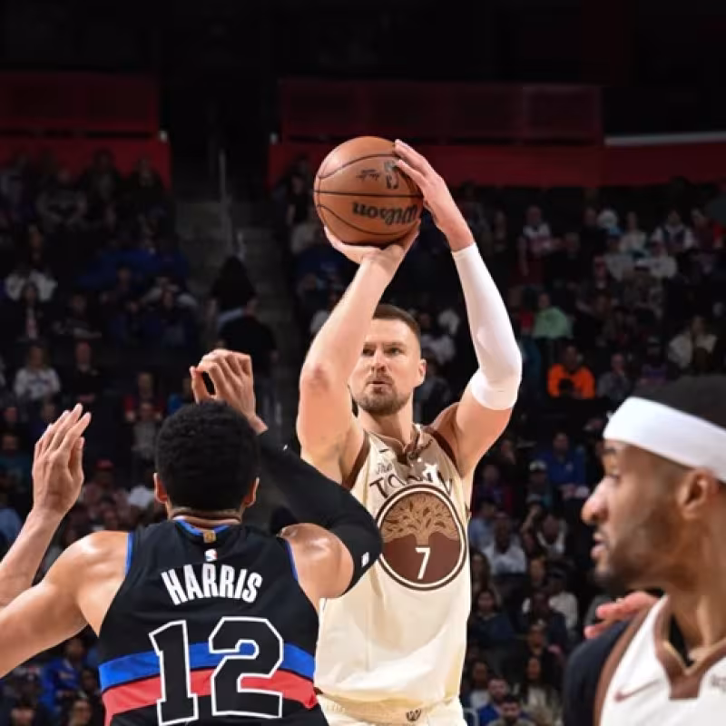 Kristaps Porzingis, jugador de Golden State Warriors.