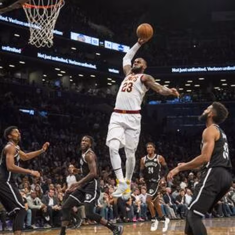 LeBron James, en un partido contra los Brooklyn Nets