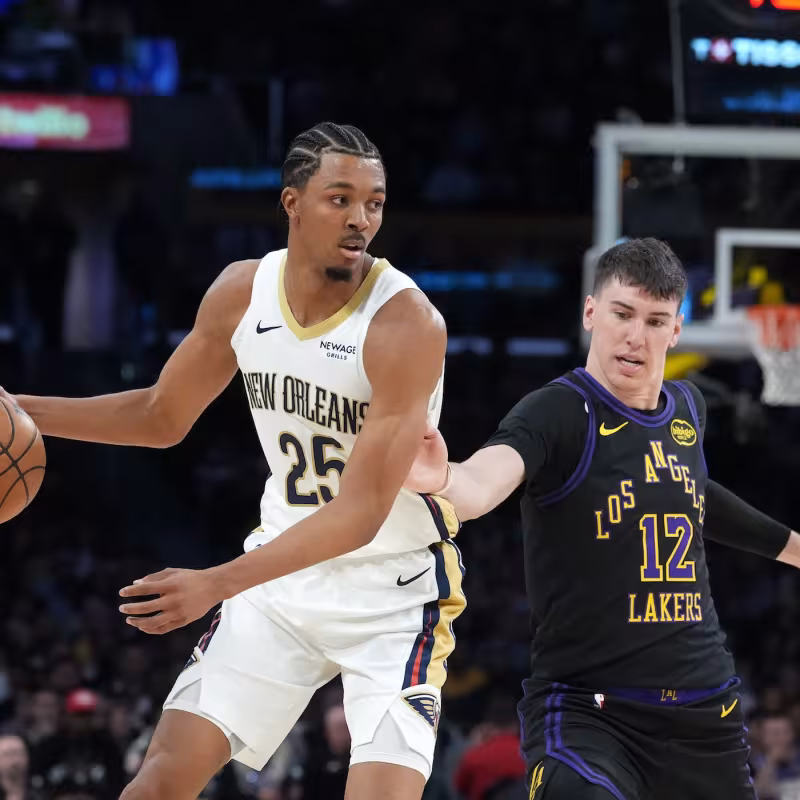 Trey Murphy III, en un partido contra Los Angeles Lakers
