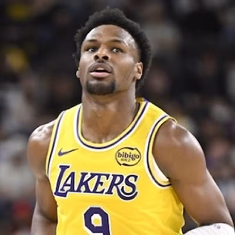 Bronny James, jugador de Los Angeles Lakers.