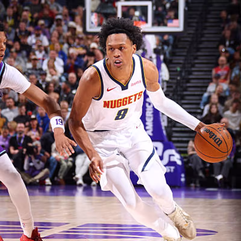 Peyton Watson, pie fuera de Denver Nuggets. Foto: gettyimages