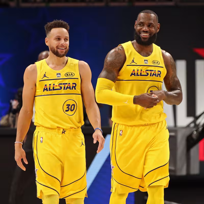 Stephen Curry and LeBron James, together in the All-Star Game