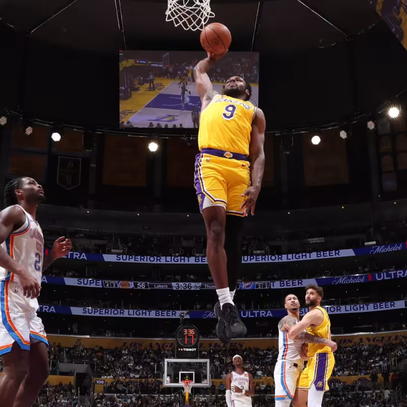 Bronny James, player of the Los Angeles Lakers.