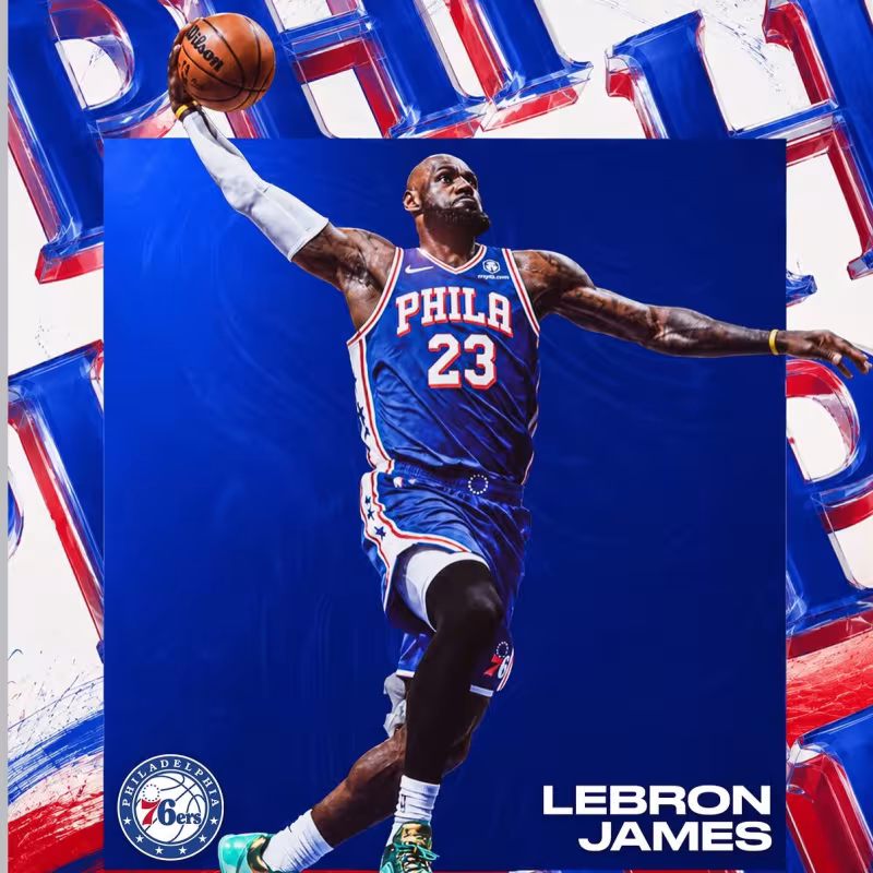 LeBron James, estrella de Philadelphia 76ers.