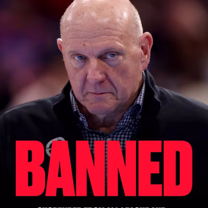 Steve Ballmer, reprimanded by the NBA.