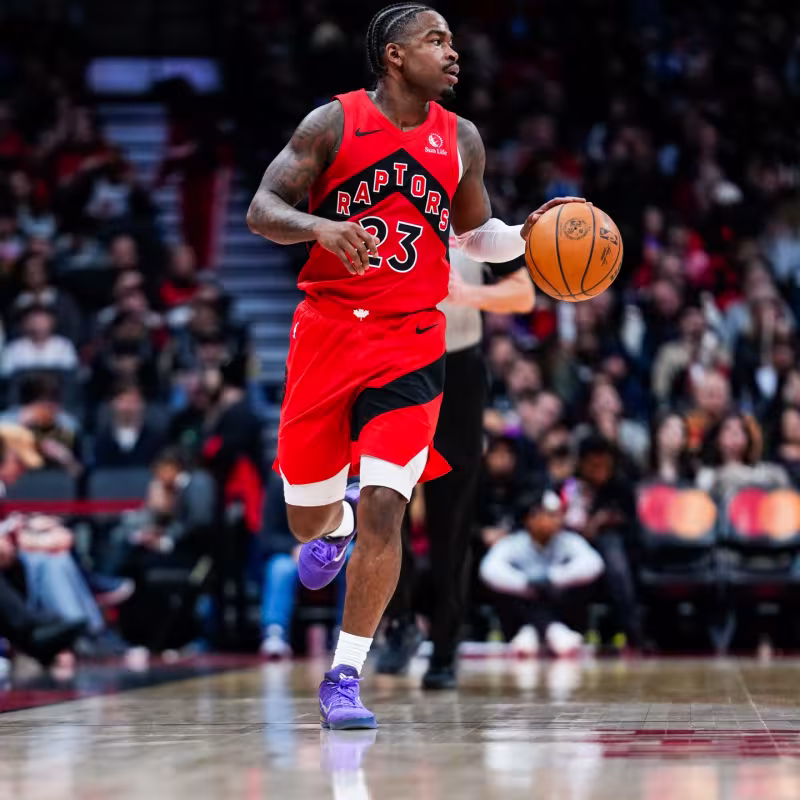 Jamal Shead, jugador de Toronto Raptors