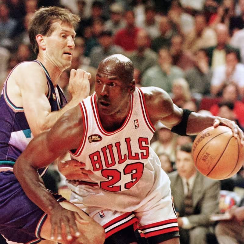 Michael Jordan, en un partido contra Utah Jazz
