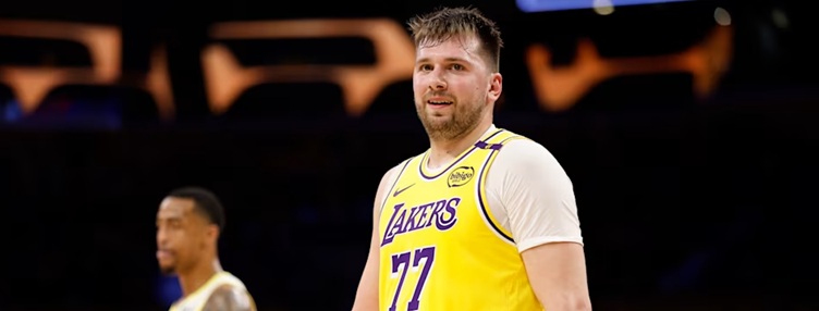 Luka Doncic, star of the Los Angeles Lakers.