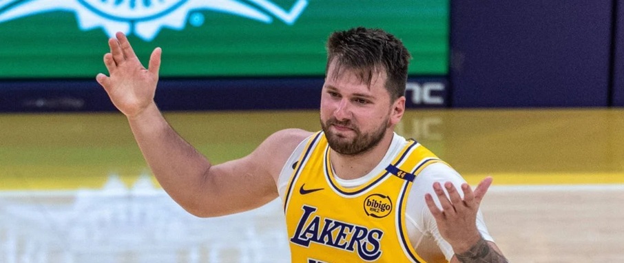Luka Doncic, star of the Los Angeles Lakers.