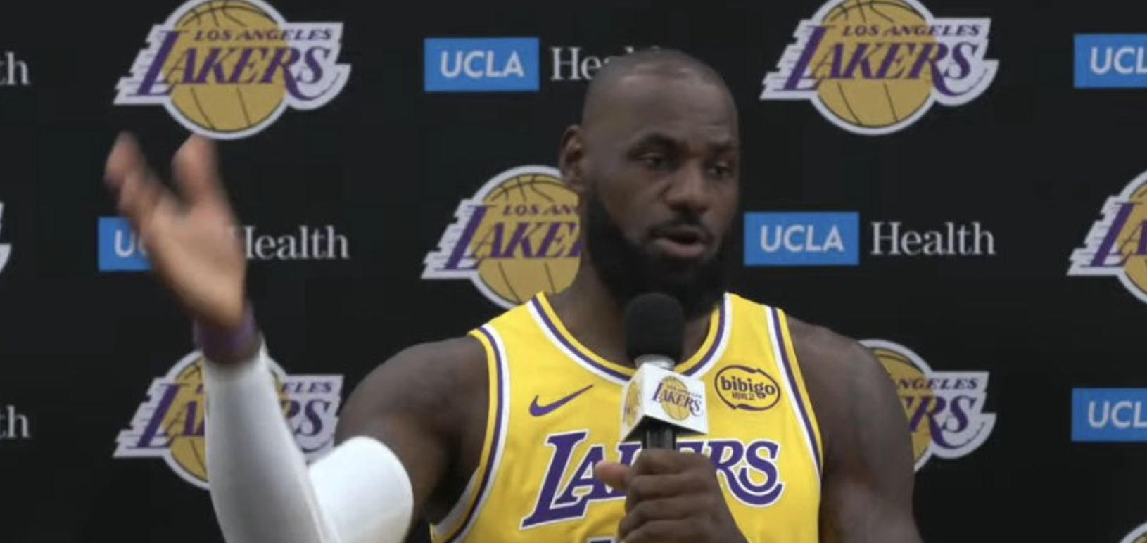 LeBron James at the Lakers media day.