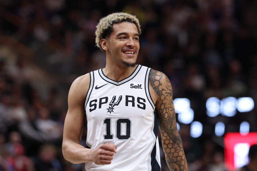 Jeremy Sochan, power forward for the San Antonio Spurs