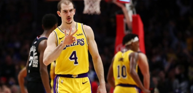 Alex Caruso, durante su gran partido frente a los Clippers