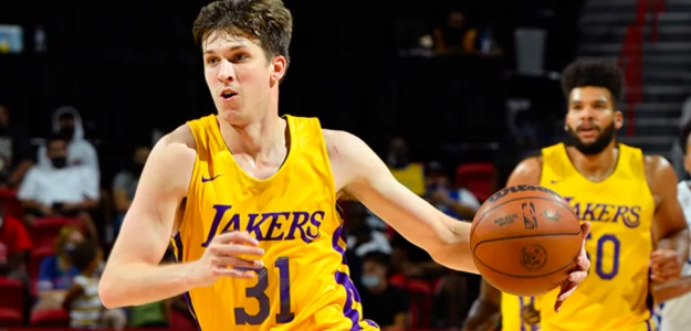 Austin Reaves, rookie de Los Angeles Lakers.