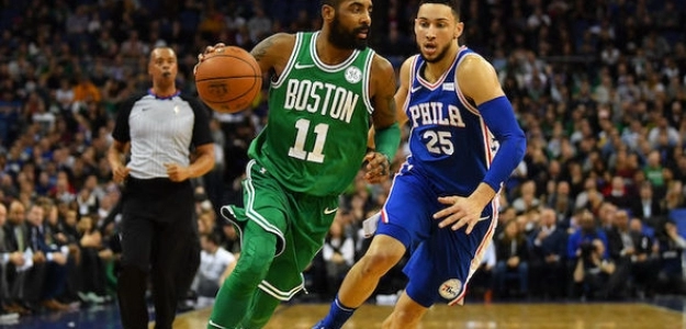 Irving y Simmons, en un Celtics-Sixers.