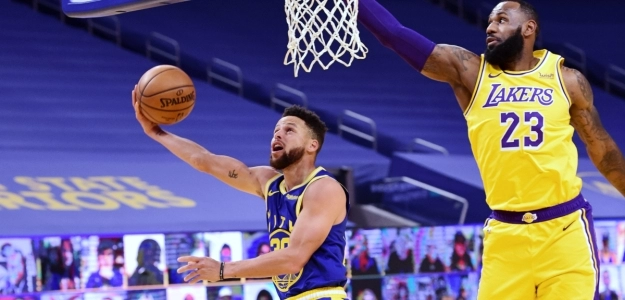 LeBron James vs. Stephen Curry en un reciente Warriors-Lakers.