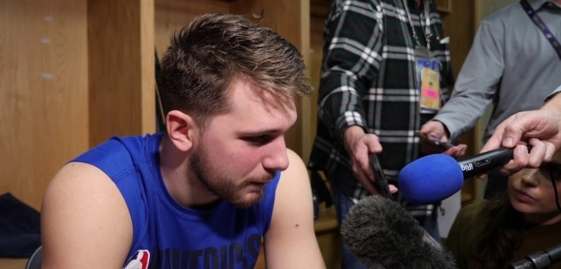 Luka Doncic tras un partid con los Dallas Mavericks.