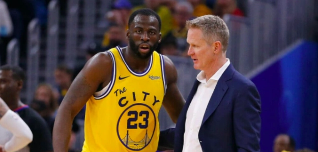 Draymond Green y Steve Kerr, jugador y entrenador de Golden State Warriors.