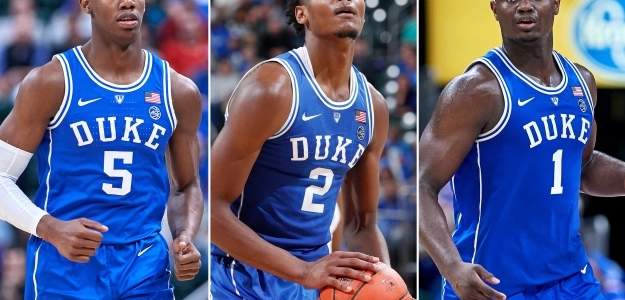 RJ Barrett, Cam Reddish y Zion Williamson, jugadores de Duke