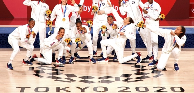 La Selección Femenina de EEUU, ganadora de la medalla de oro en Tokio 2021.