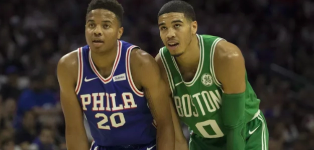 Fultz y Tatum, durante la pasada temporada.
