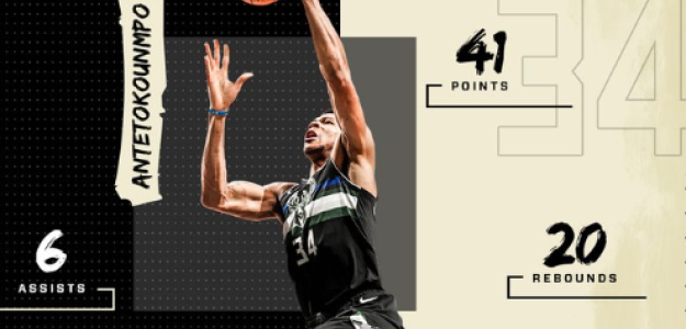Partidazo impresionante de Giannis Antetokounmpo.