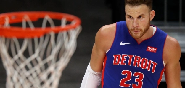 Blake Griffin en un partido con los Detroit Pistons