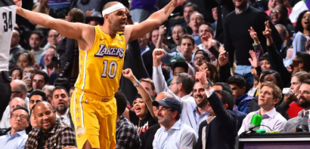 Jared Dudley, con la camiseta de Los Angeles Lakers.