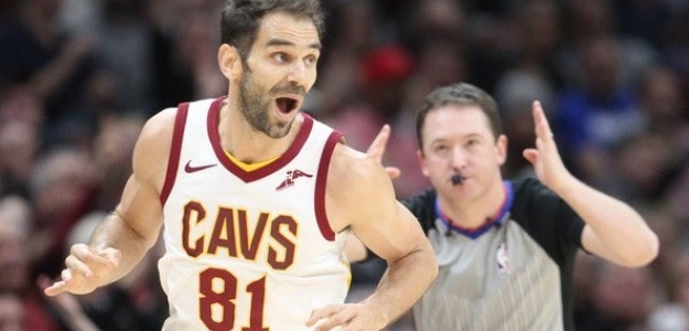 José Calderón, con la camiseta de Cleveland Cavaliers. 