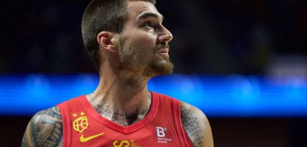Juancho Hernangómez, con la camiseta de España. 