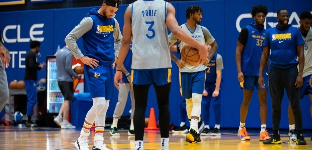 Un entrenamiento de los Golden State Warriors.