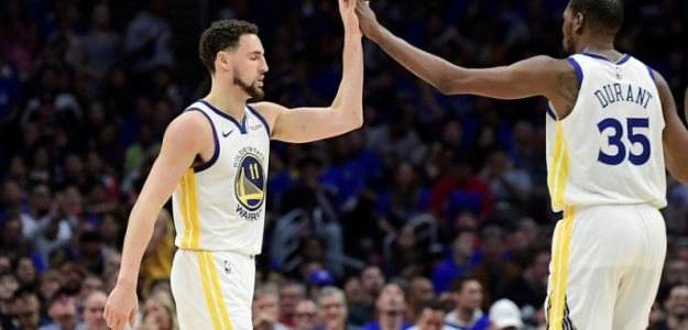 Klay Thompson y Kevin Durant, ambos agentes libres a partir del 1 de julio.