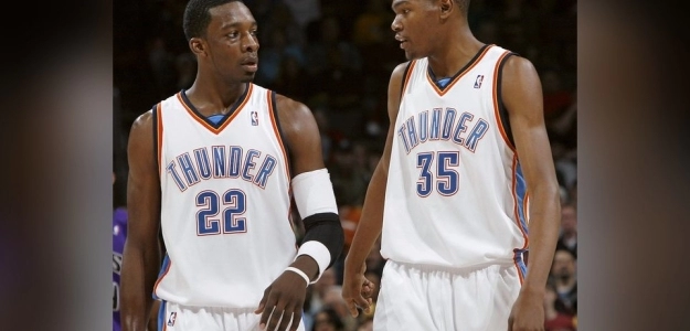 Durant y Jeff Green fueron compañeros en los Thunder. Foto: nba.com