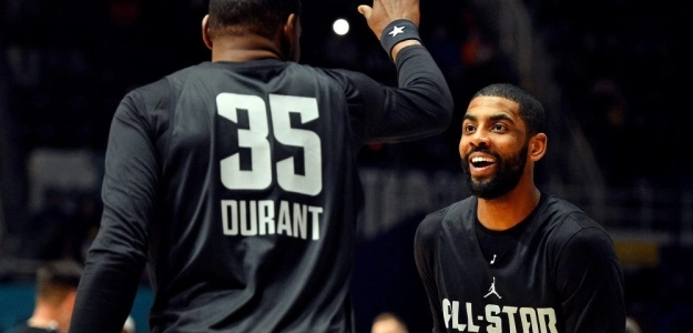 Kevin Durant y Kyrie Irving serán compañeros en los Nets.