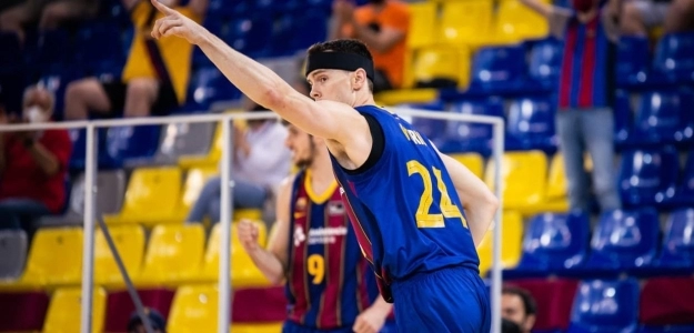 Kyle Kuric, del Barcelona Lassa, ha sido uno de los mejores jugadores del partido.