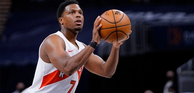Kyle Lowry en un partido con los Toronto Raptors.