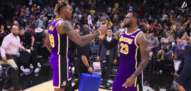 LeBron James y Dwight Howard, tras ganar a los Spurs.