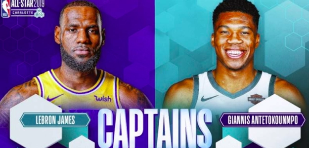 LeBron James y Giannis Antetokounmpo, los capitanes.