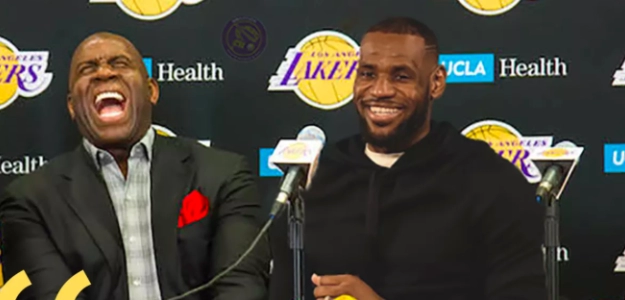 Magic Johnson, el día de la presentación de LeBron James.