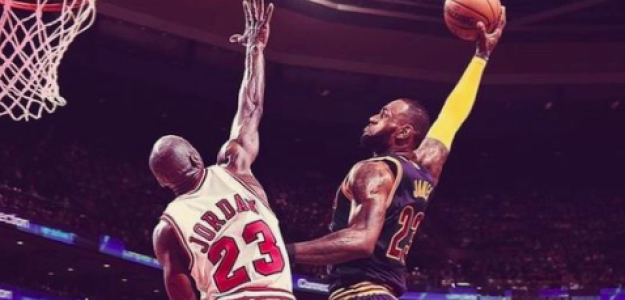 Michael Jordan y LeBron James, dos de los mejores de la historia.