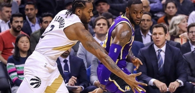 LeBron James y Kawhi Leonard, dos de los mejores jugadores de la NBA.