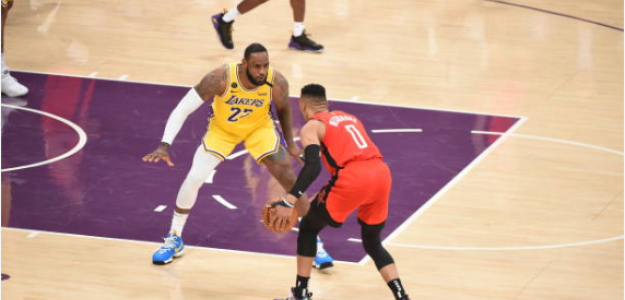 Russell Westbrook y Lebron James, más triples-dobles. Foto: gettyimages