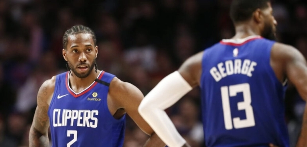 Kawhi Leonard y Paul George, jugadores de Los Angeles Clippers. 