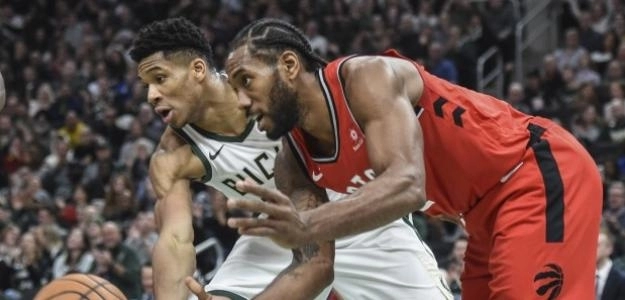 Giannis Antetokounmpo y Kawhi Leonard, estrellas de Bucks y Raptors. 