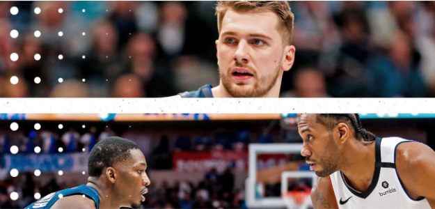 Luka Doncic y Kawhi Leonard, los dos protagonistas del choque. Foto: @dallasmavs 