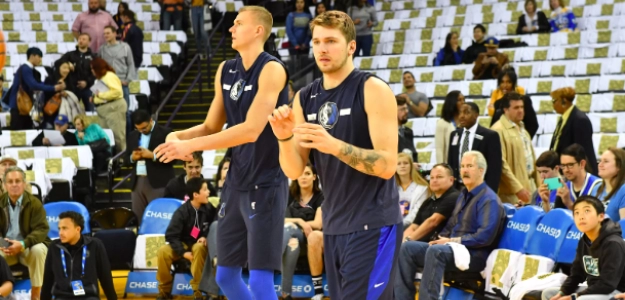 Luka Doncic y Kristaps Porzingis, con Dallas Mavericks.
