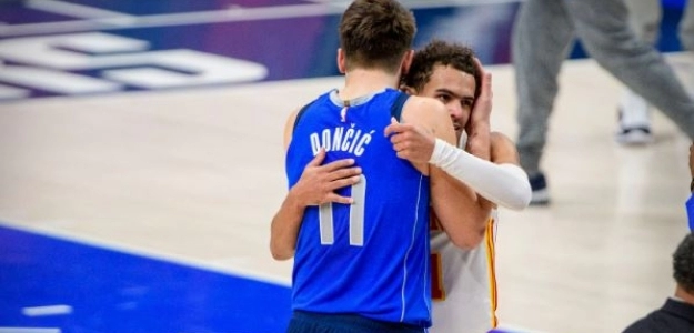 Luka Doncic y Trae Young, bases estrella de la NBA.