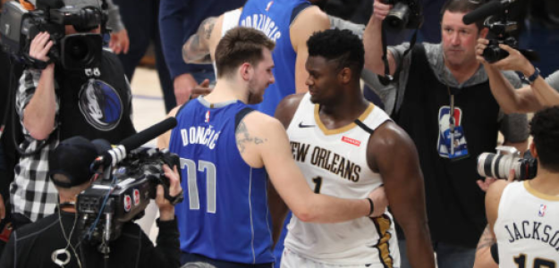 Luka Doncic vs Zion Williamson. Foto: gettyimages