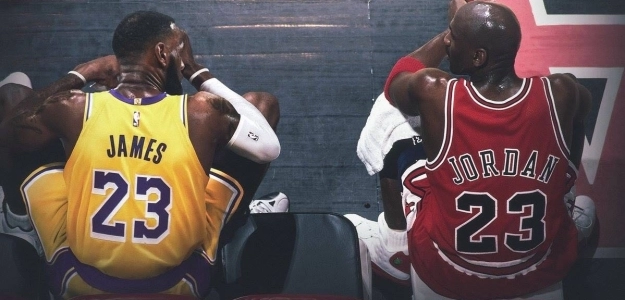 LeBron James y Michael Jordan, en un montaje de los compañeros de essentiallysports.com