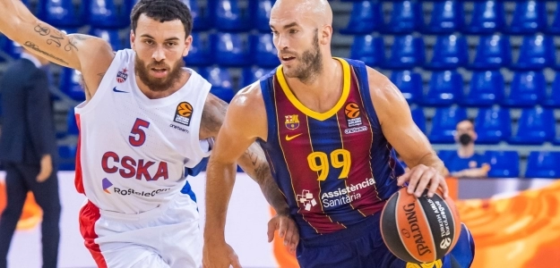 Nick Calathes en el último partido del Barça Lassa en Euroliga.